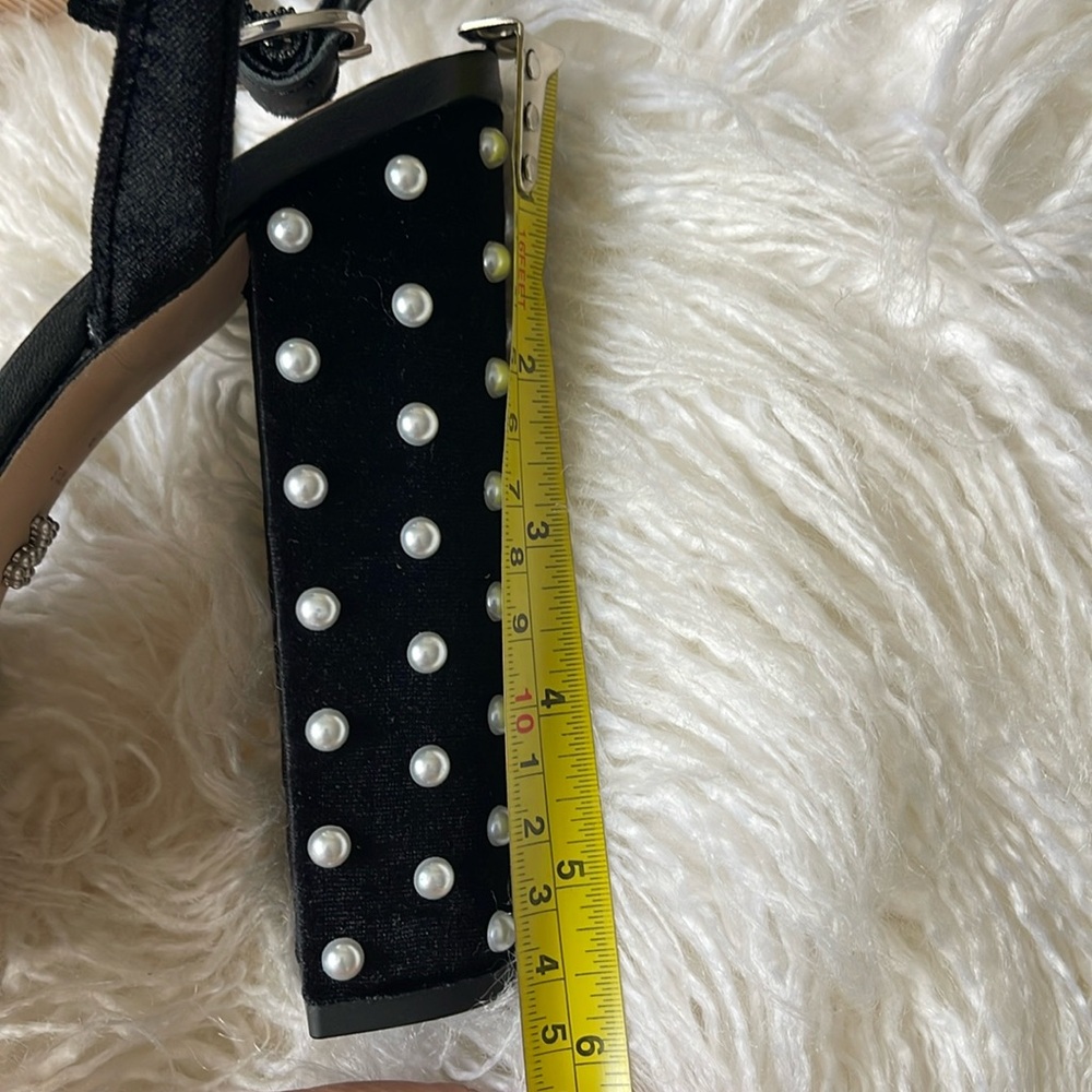 Antonio Melani x Born on Fifth Emily Velvet Pearl Detail Dress Platform Pumps - Picture 8 of 10